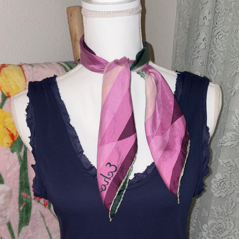 Echo Designer Colorful Geometric Silk Scarf - Picture 4 of 8